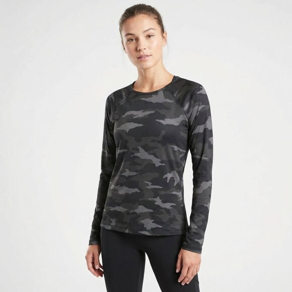 Athleta Tops - Athleta Camo Long Sleeve Top | Size XL